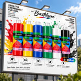 Acrylfarben-Set 6 x 500 ml – Hochpigmentiert & Deckend. 6 brillante Farben