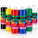 Acrylfarben-Set 6 x 500 ml – Hochpigmentiert & Deckend. 6 brillante Farben